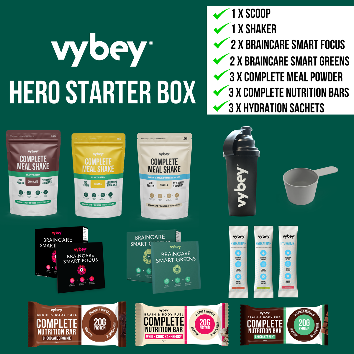 vybey Hero Starter Box – Complete Nutrition Kit for Optimal Health ...